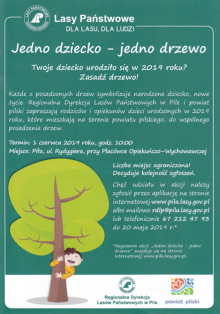 Jedno dziecko – jedno drzewo - Zapisy zakończone